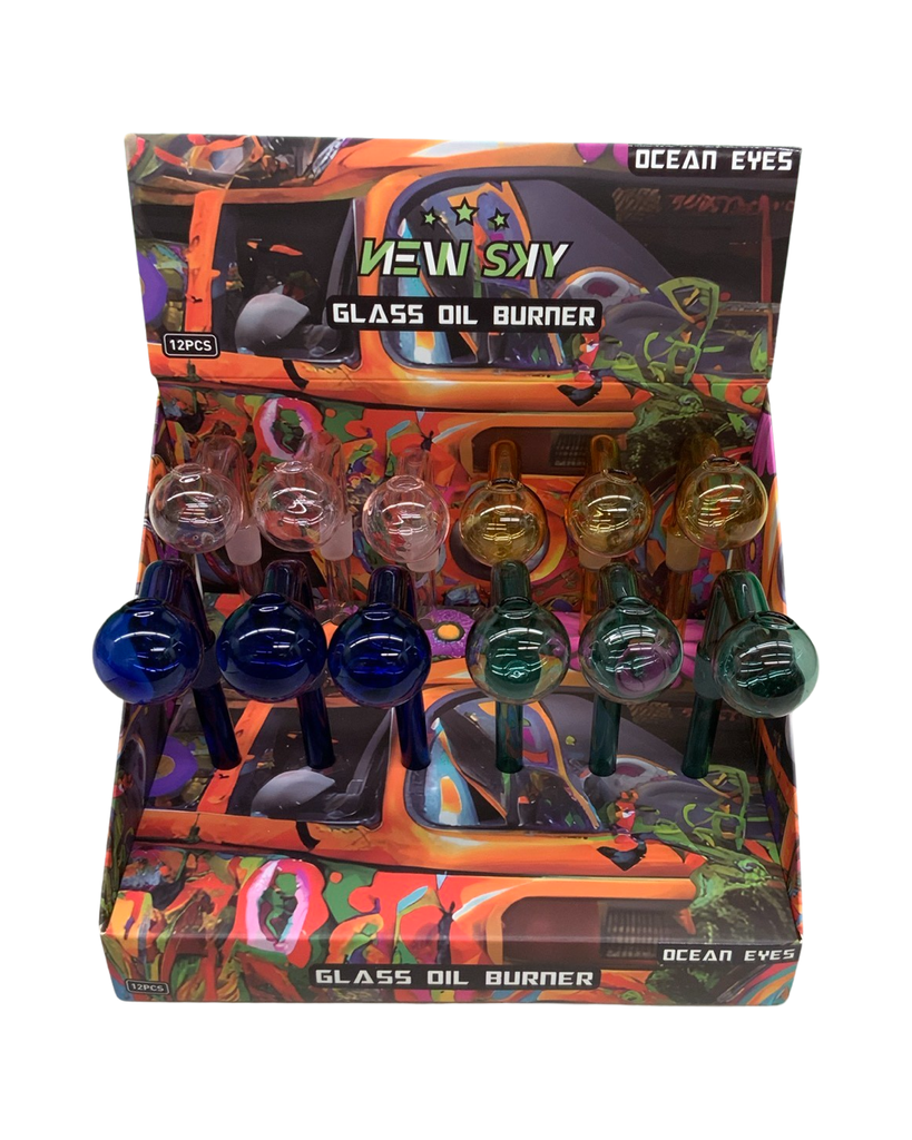 NEW SKY Ocean Eyes Oil Glass Oil Burner. Mixed Colors. 12PCS/Box